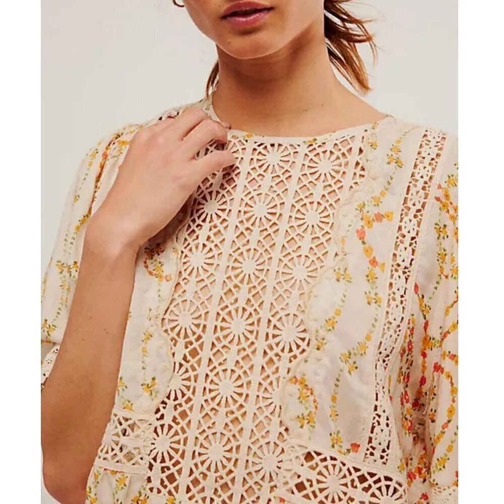 Intimately Free People Bali Tate Mixed Media Bodysuit in Cream Medium - Picture 3 of 14
